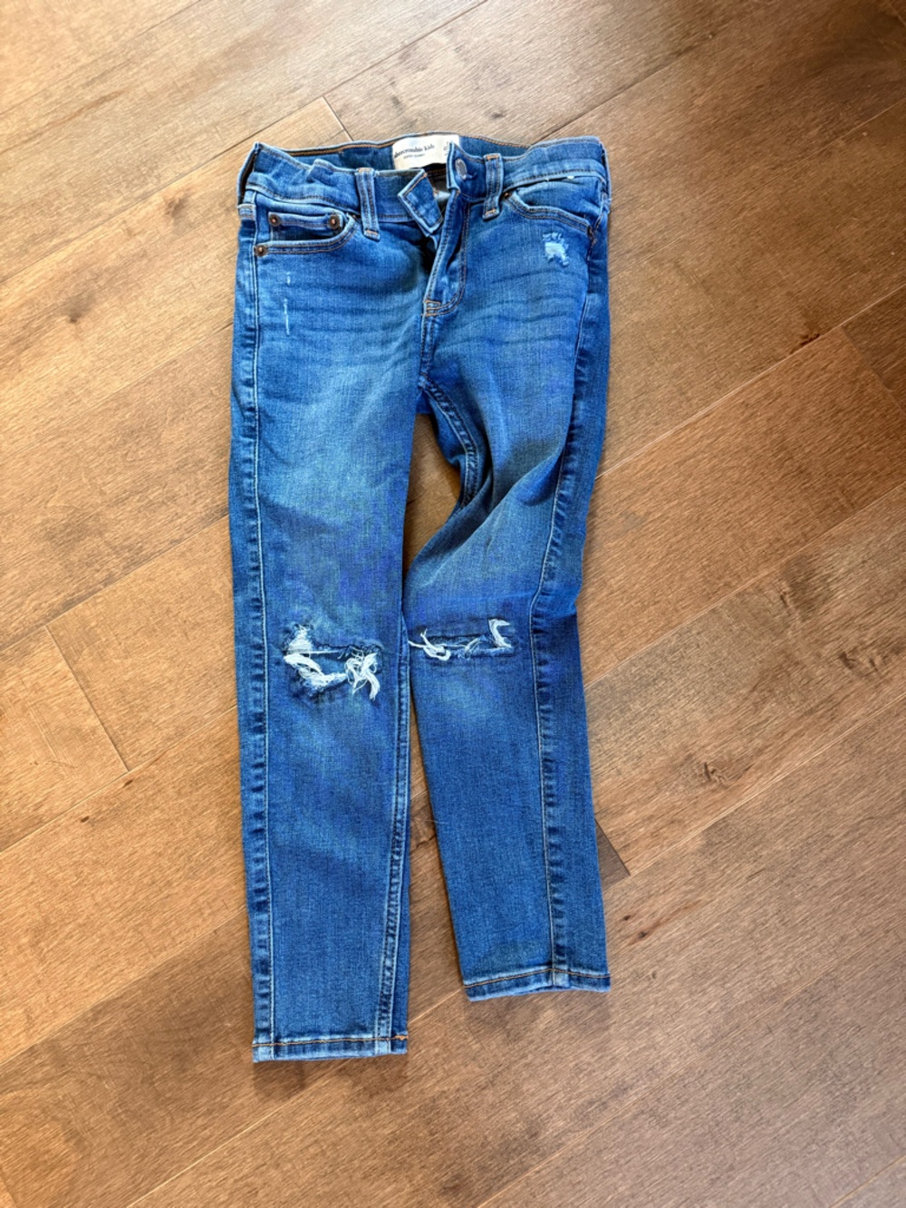 abercrombie kids Distressed Blue Skinny Jeans